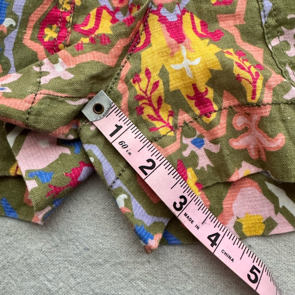 ZARA Multicolor Drawstring Linen Shorts - Picture 10 of 11